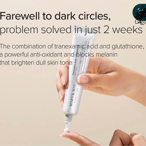 Mary & May Tranexamic Acid + Gluthatione Eye Cream 0.42 New 🫶🏼 no box - Picture 4 of 10